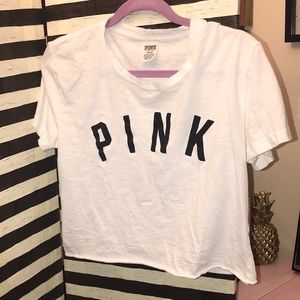 GUC VS Pink Short Sleeve Crop Top